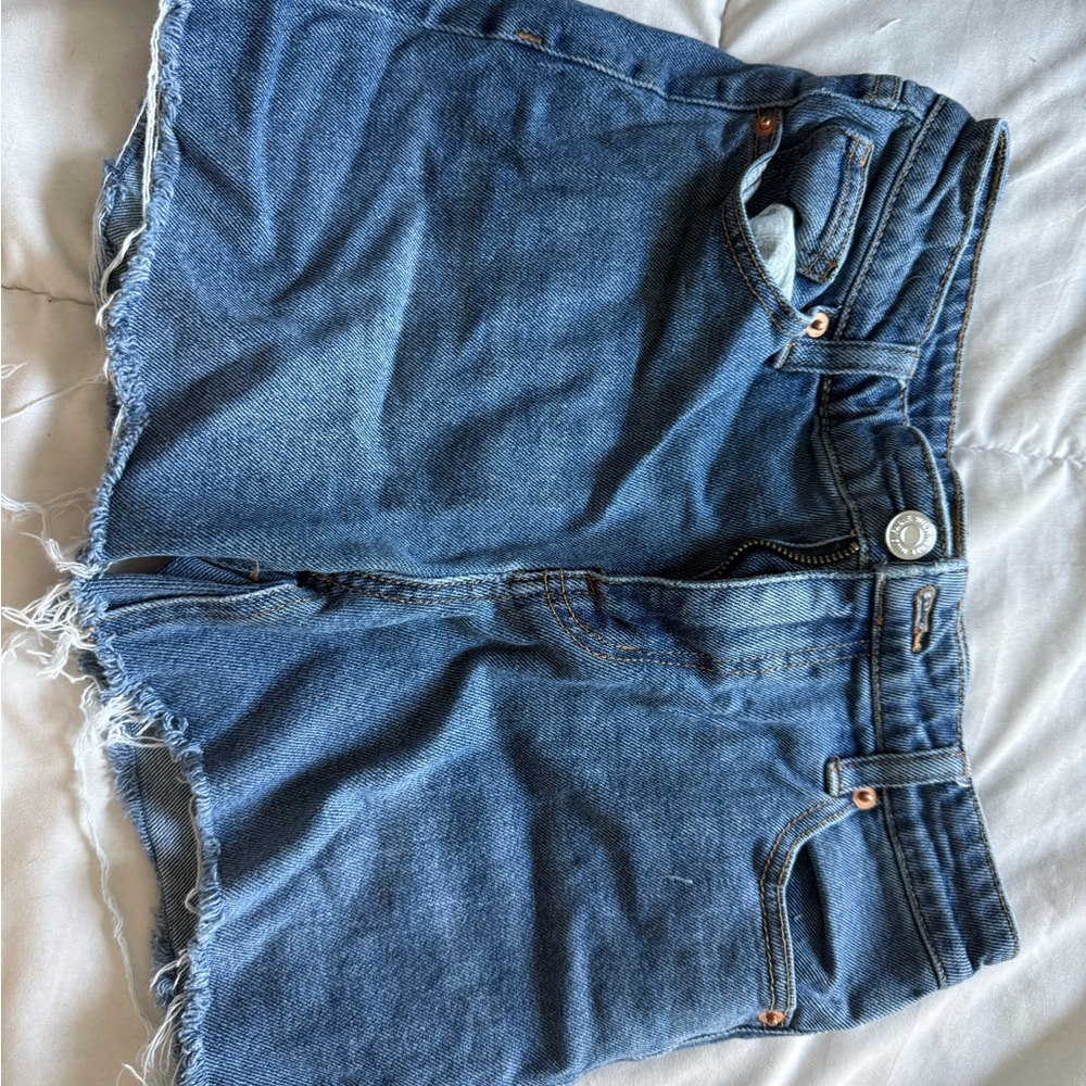 Wild Fable High Waist Denim Shorts - Blue